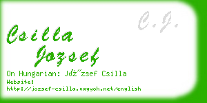 csilla jozsef business card